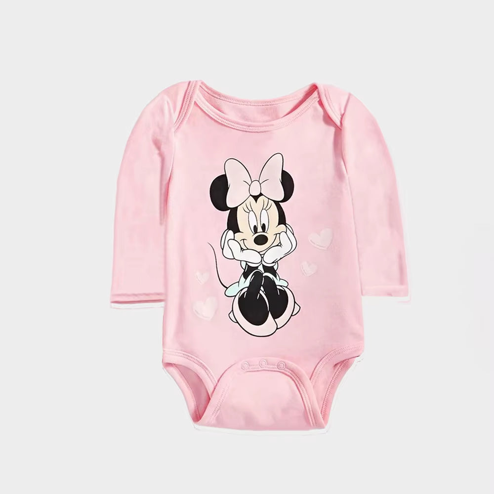 Summer Baby Bodysuit Mickey and Minnie Newborn Baby Clothes Button Design Baby One-Piece for 0-24 Months Baby Boy Girl Clothes