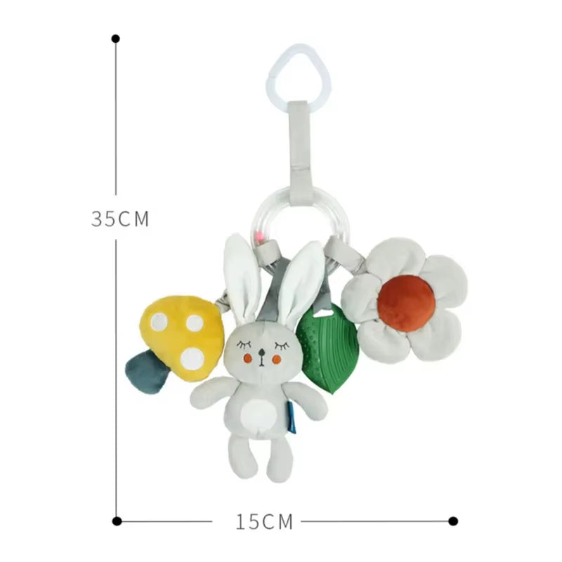 Baby Toys 0 12 Months Plush Animals Rattles for Baby Portable Hanging Crib Car Seat Stroller Toys Sensory Toys for Newborn Gifts