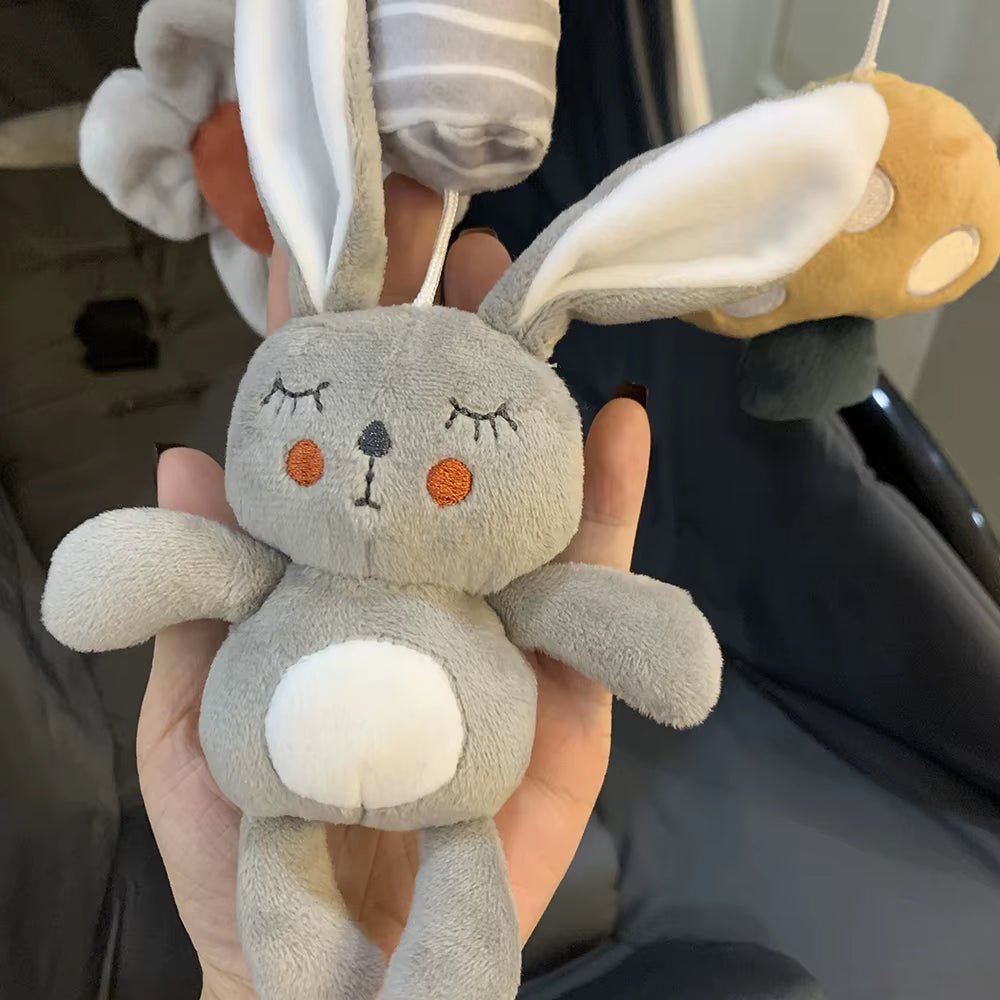 Baby Toys 0 12 Months Plush Animals Rattles for Baby Portable Hanging Crib Car Seat Stroller Toys Sensory Toys for Newborn Gifts