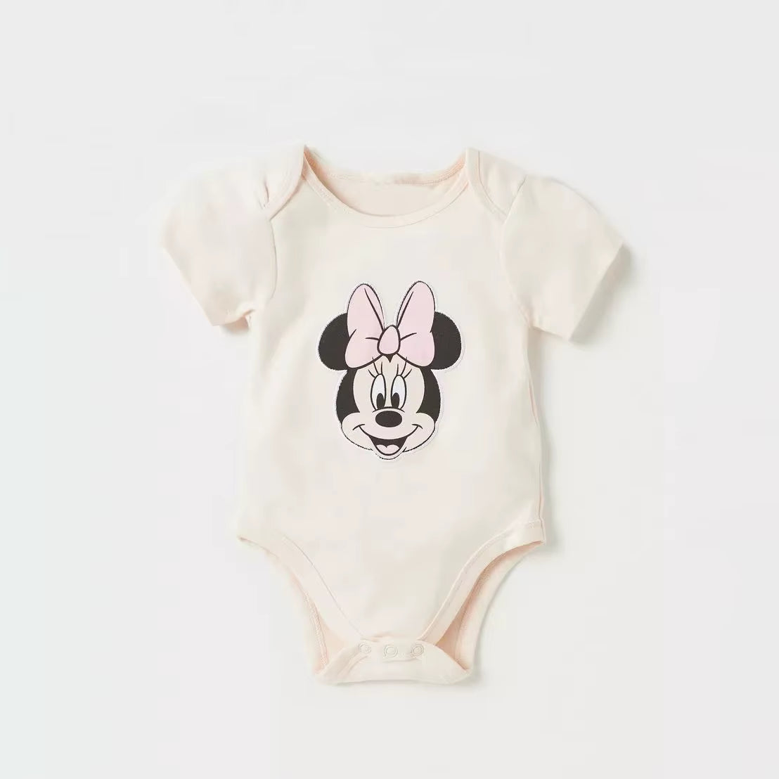 Summer Baby Bodysuit Mickey and Minnie Newborn Baby Clothes Button Design Baby One-Piece for 0-24 Months Baby Boy Girl Clothes