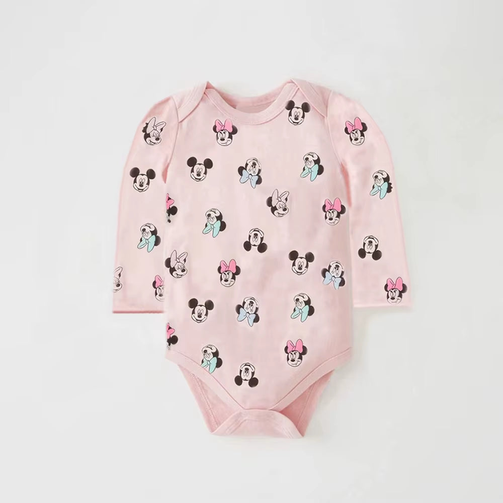 Summer Baby Bodysuit Mickey and Minnie Newborn Baby Clothes Button Design Baby One-Piece for 0-24 Months Baby Boy Girl Clothes
