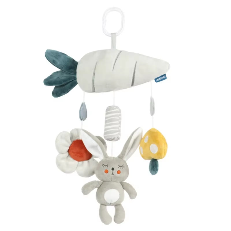 Baby Toys 0 12 Months Plush Animals Rattles for Baby Portable Hanging Crib Car Seat Stroller Toys Sensory Toys for Newborn Gifts