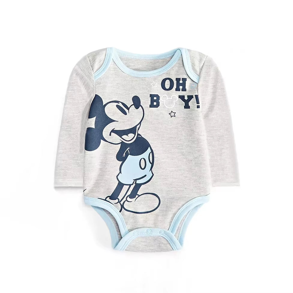 Summer Baby Bodysuit Mickey and Minnie Newborn Baby Clothes Button Design Baby One-Piece for 0-24 Months Baby Boy Girl Clothes