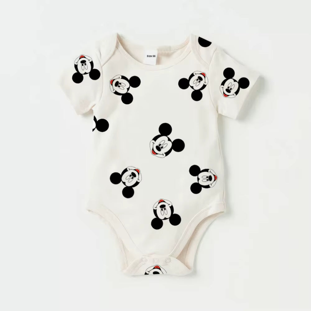 Summer Baby Bodysuit Mickey and Minnie Newborn Baby Clothes Button Design Baby One-Piece for 0-24 Months Baby Boy Girl Clothes