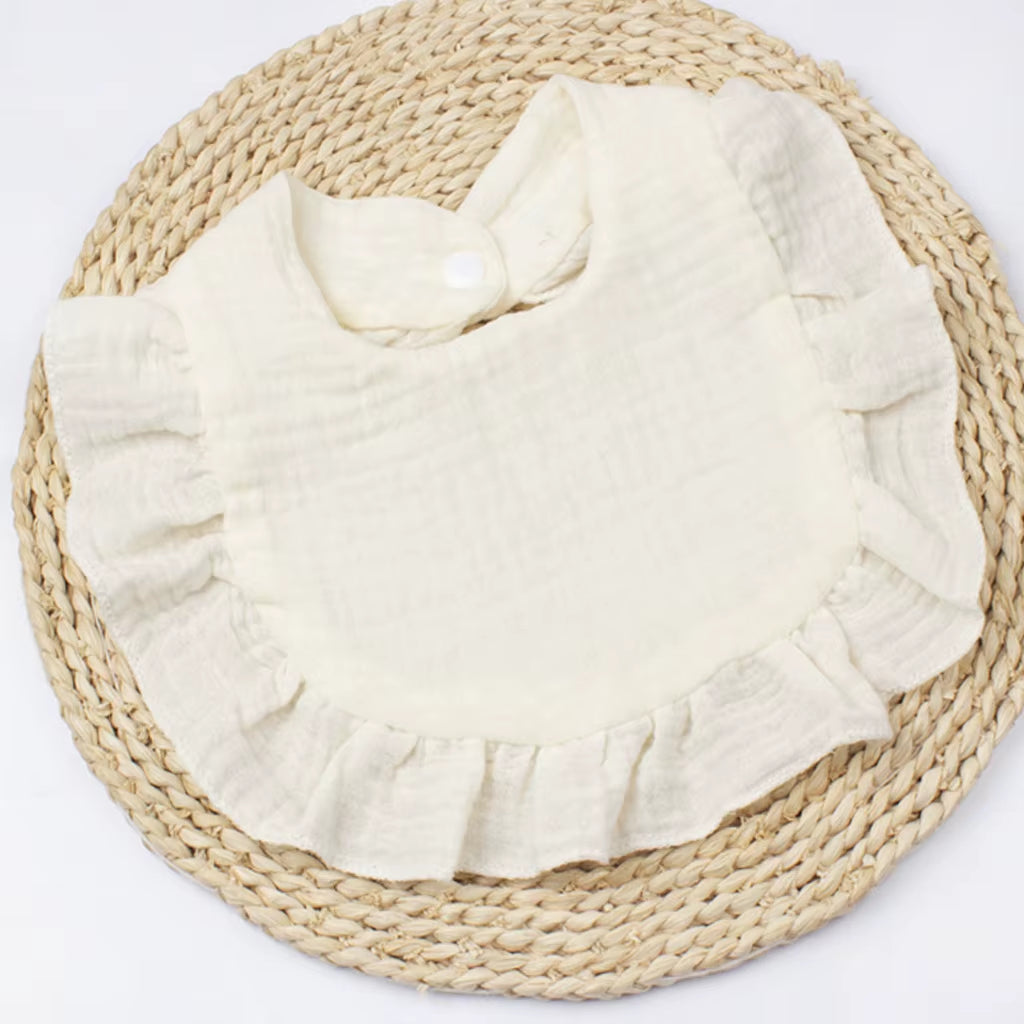 Gauze Bib for Boys Girls Pure Cotton Candy Colored Comfortable Saliva Bib Baby Solid Colored Lace Saliva Towel Baby Products