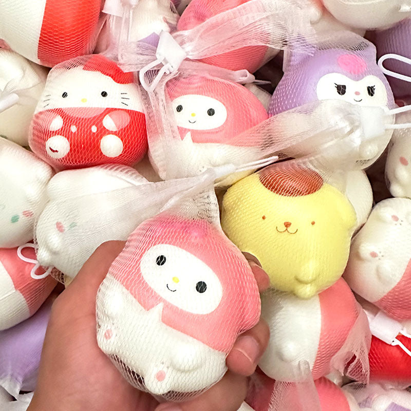 Netbag Egg Boy Party Pinch Music Stress Relief Toy Slow Rebound Ventilatory Artifact Cartoon Stress Relief Student Small Gift Item