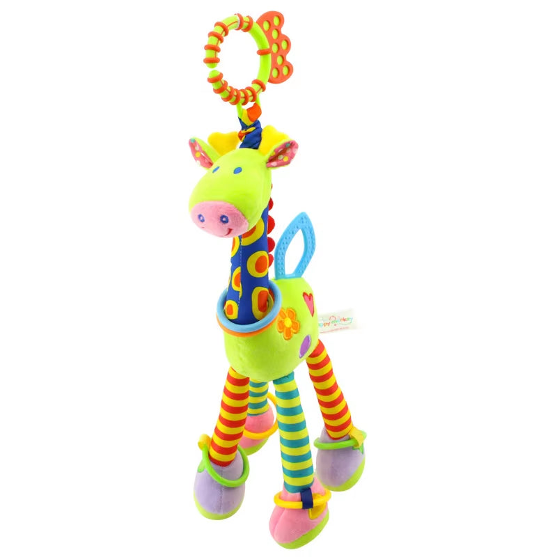 Baby Toys 0 12 Months Plush Animals Rattles for Baby Portable Hanging Crib Car Seat Stroller Toys Sensory Toys for Newborn Gifts