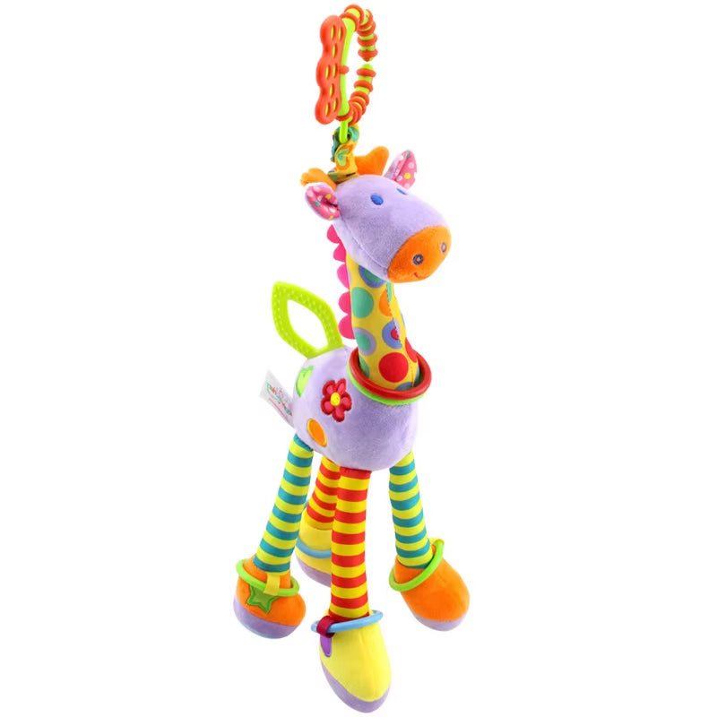 Baby Toys 0 12 Months Plush Animals Rattles for Baby Portable Hanging Crib Car Seat Stroller Toys Sensory Toys for Newborn Gifts