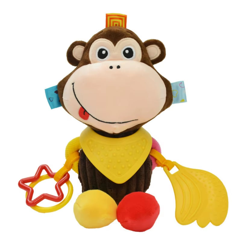 Baby Toys 0 12 Months Plush Animals Rattles for Baby Portable Hanging Crib Car Seat Stroller Toys Sensory Toys for Newborn Gifts