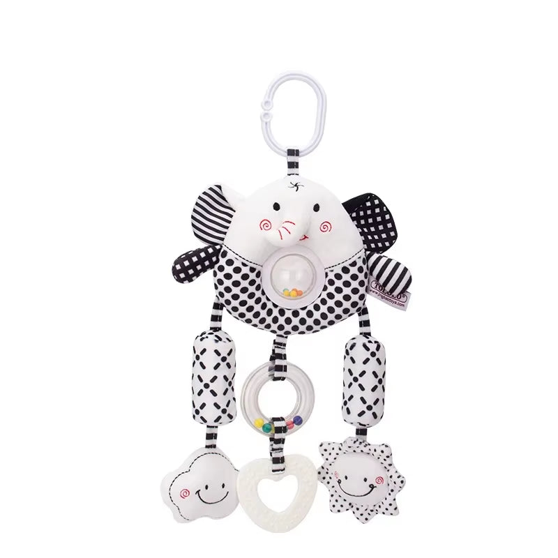 Baby Toys 0 12 Months Plush Animals Rattles for Baby Portable Hanging Crib Car Seat Stroller Toys Sensory Toys for Newborn Gifts