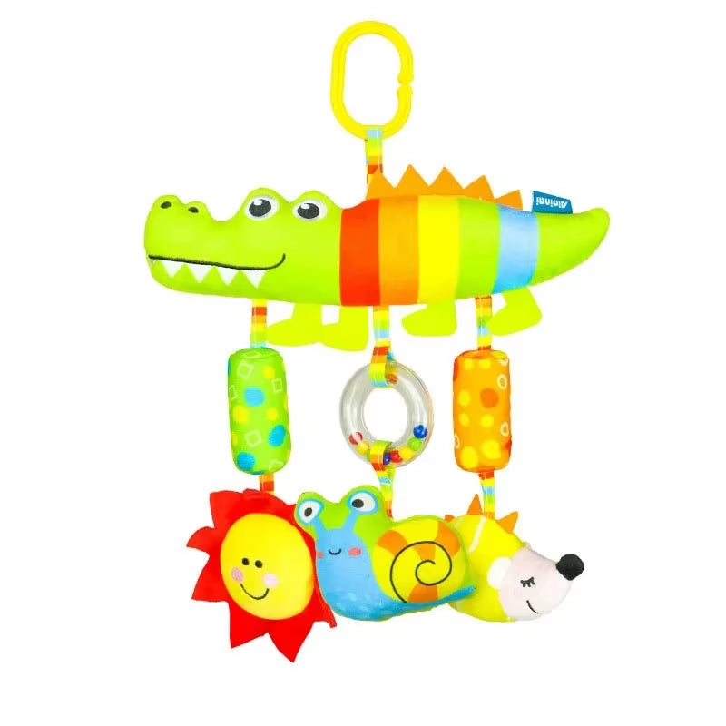 Baby Toys 0 12 Months Plush Animals Rattles for Baby Portable Hanging Crib Car Seat Stroller Toys Sensory Toys for Newborn Gifts