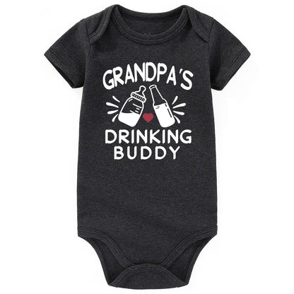 BESDEAR Grandpa Baby Clothes For Girl Boy Gender Neutral Newborn Baby Romper Funny Baby Bodysuits Gifts For Baby Gray 0-3 Months