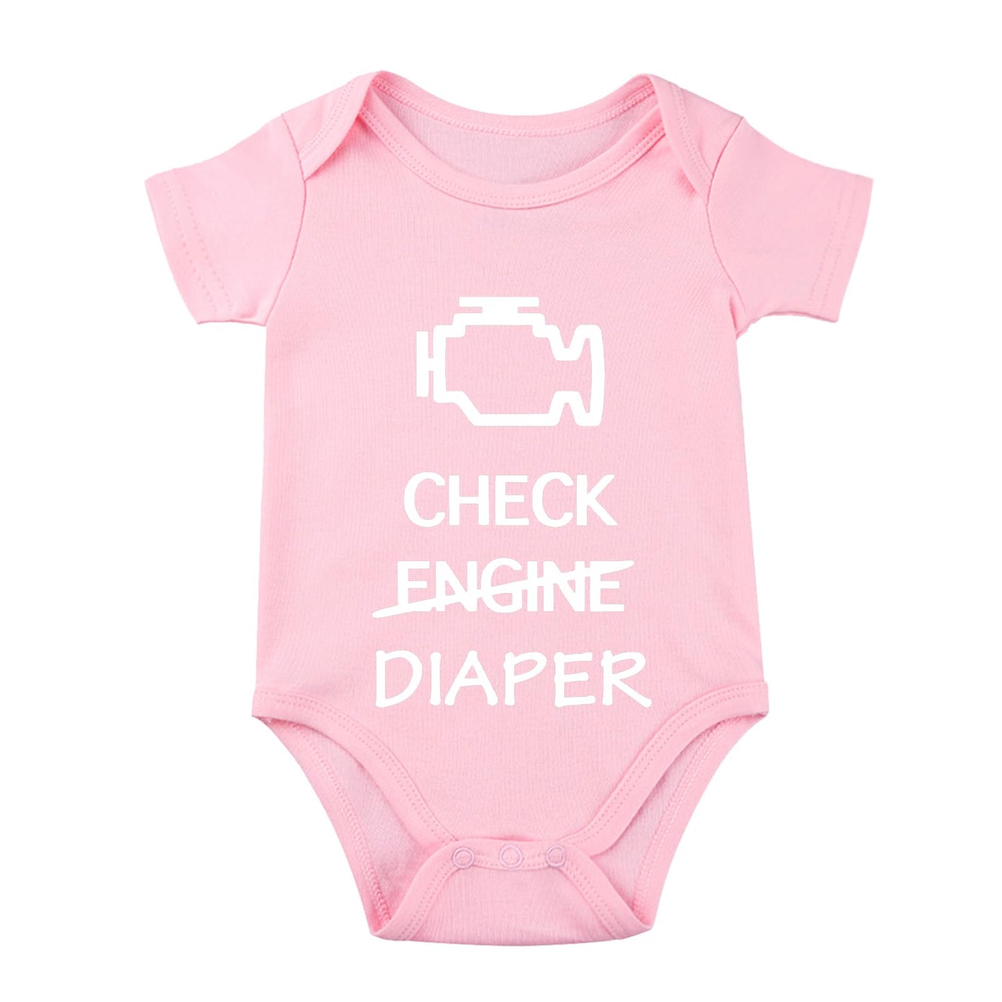 Check Engine Diaper Baby Bodysuit Baby Mechanic Outfit f1 Baby Clothes Baby Race Car Outfit Funny Baby Bodysuit 6M