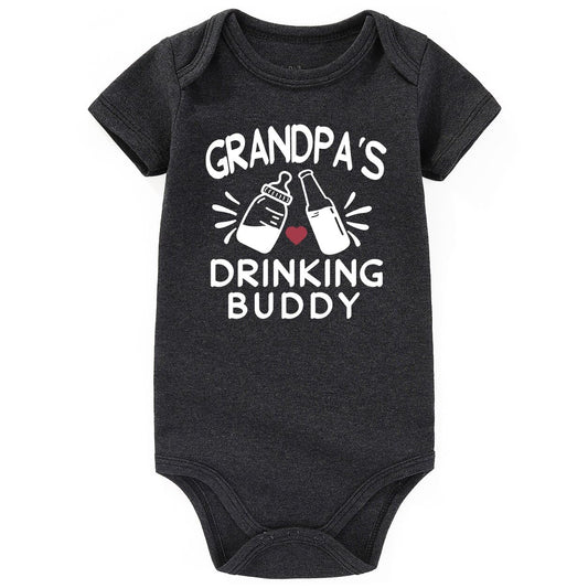 BESDEAR Grandpa Baby Clothes For Girl Boy Gender Neutral Newborn Baby Romper Funny Baby Bodysuits Gifts For Baby Gray 0-3 Months